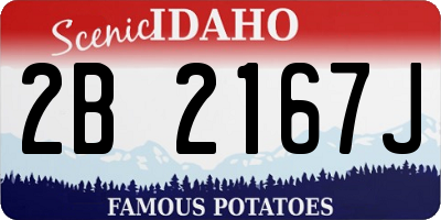 ID license plate 2B2167J