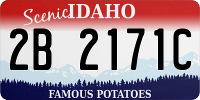 ID license plate 2B2171C