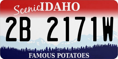 ID license plate 2B2171W