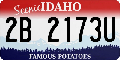 ID license plate 2B2173U