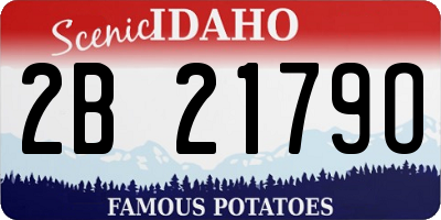 ID license plate 2B2179O