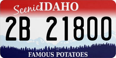 ID license plate 2B2180O