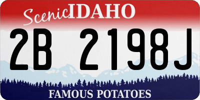 ID license plate 2B2198J