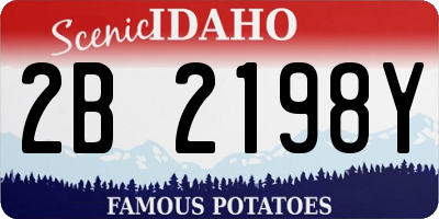 ID license plate 2B2198Y