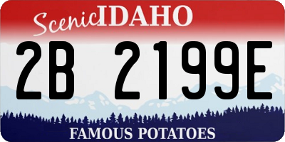 ID license plate 2B2199E