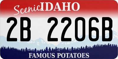 ID license plate 2B2206B