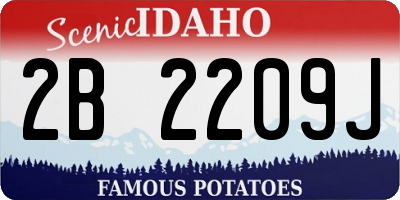 ID license plate 2B2209J