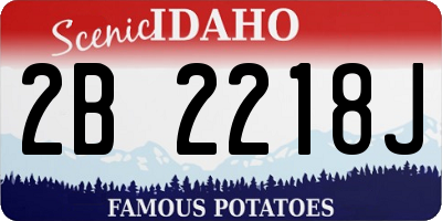 ID license plate 2B2218J