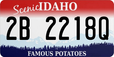 ID license plate 2B2218Q