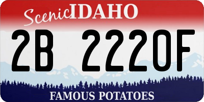 ID license plate 2B2220F