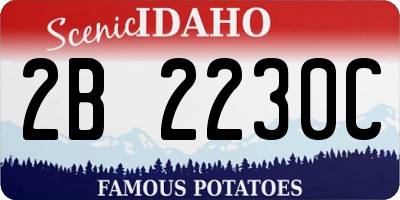 ID license plate 2B2230C