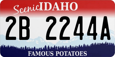 ID license plate 2B2244A