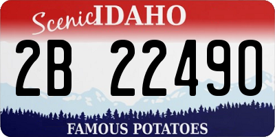 ID license plate 2B2249O