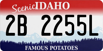 ID license plate 2B2255L