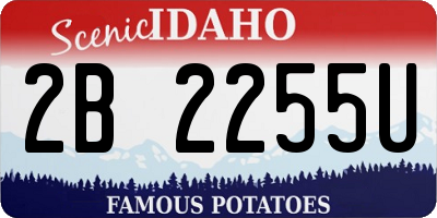 ID license plate 2B2255U