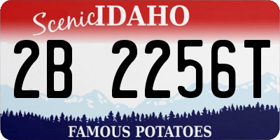 ID license plate 2B2256T