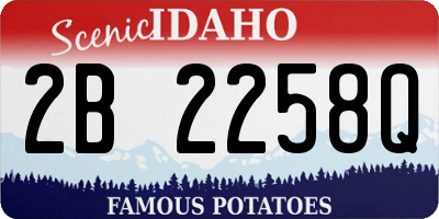 ID license plate 2B2258Q