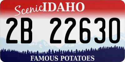ID license plate 2B2263O