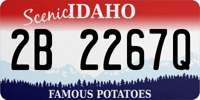 ID license plate 2B2267Q