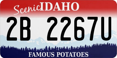 ID license plate 2B2267U
