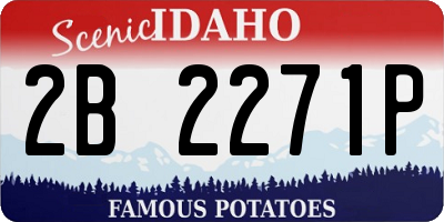 ID license plate 2B2271P