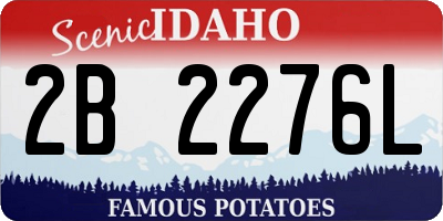 ID license plate 2B2276L