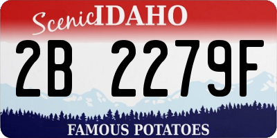 ID license plate 2B2279F