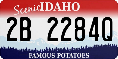 ID license plate 2B2284Q