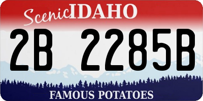 ID license plate 2B2285B