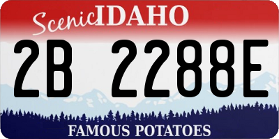 ID license plate 2B2288E