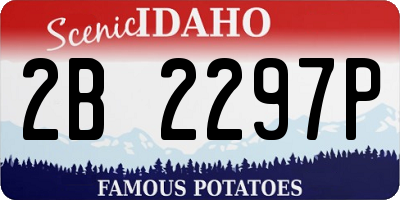 ID license plate 2B2297P