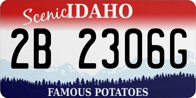 ID license plate 2B2306G