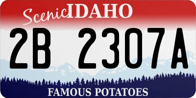 ID license plate 2B2307A