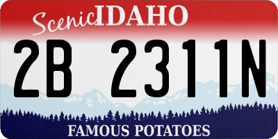 ID license plate 2B2311N