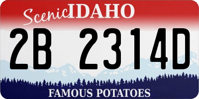 ID license plate 2B2314D