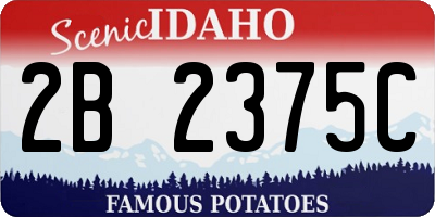 ID license plate 2B2375C