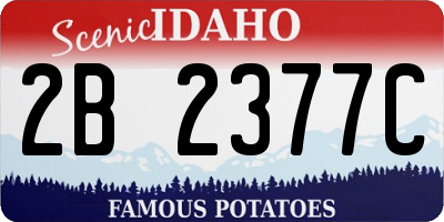 ID license plate 2B2377C