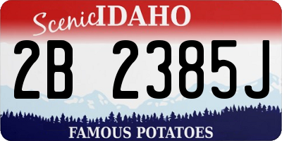 ID license plate 2B2385J