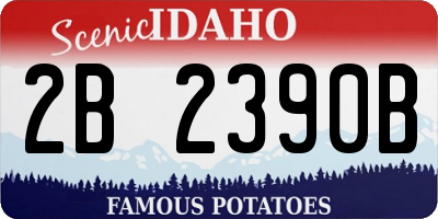 ID license plate 2B2390B