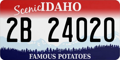 ID license plate 2B2402O
