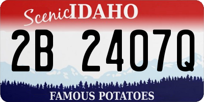 ID license plate 2B2407Q