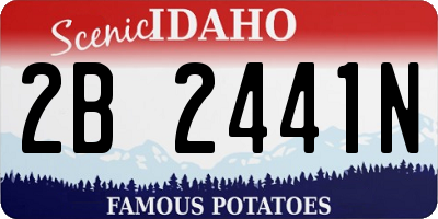 ID license plate 2B2441N