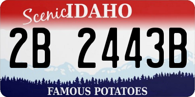 ID license plate 2B2443B