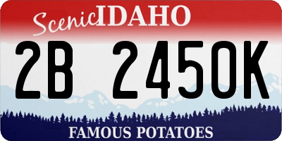 ID license plate 2B2450K