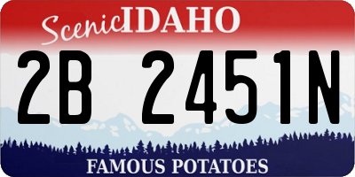 ID license plate 2B2451N