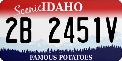 ID license plate 2B2451V