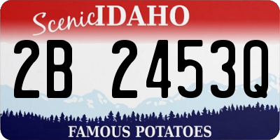 ID license plate 2B2453Q