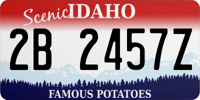 ID license plate 2B2457Z