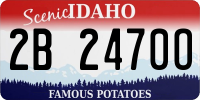 ID license plate 2B2470O