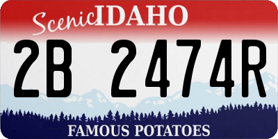 ID license plate 2B2474R